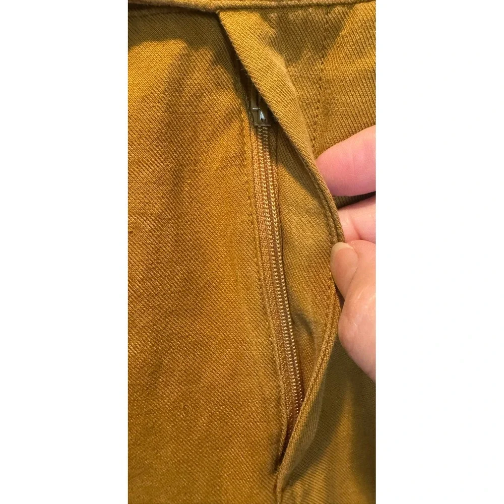Banana Republic Mustard Yellow Linen Blend Cargo Jogger Pants Women Size 4